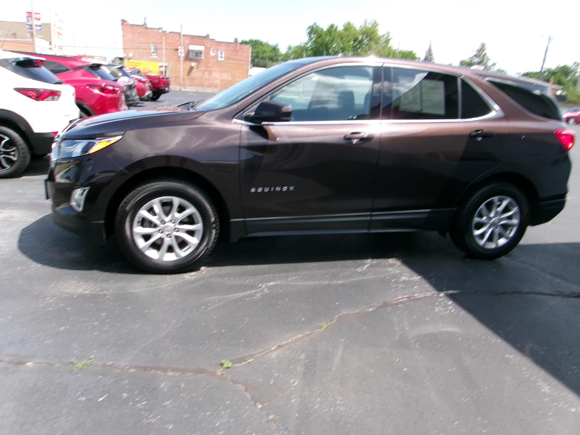 2020 Chevrolet Equinox LT in Chocolate Metallic — front three-quarter view