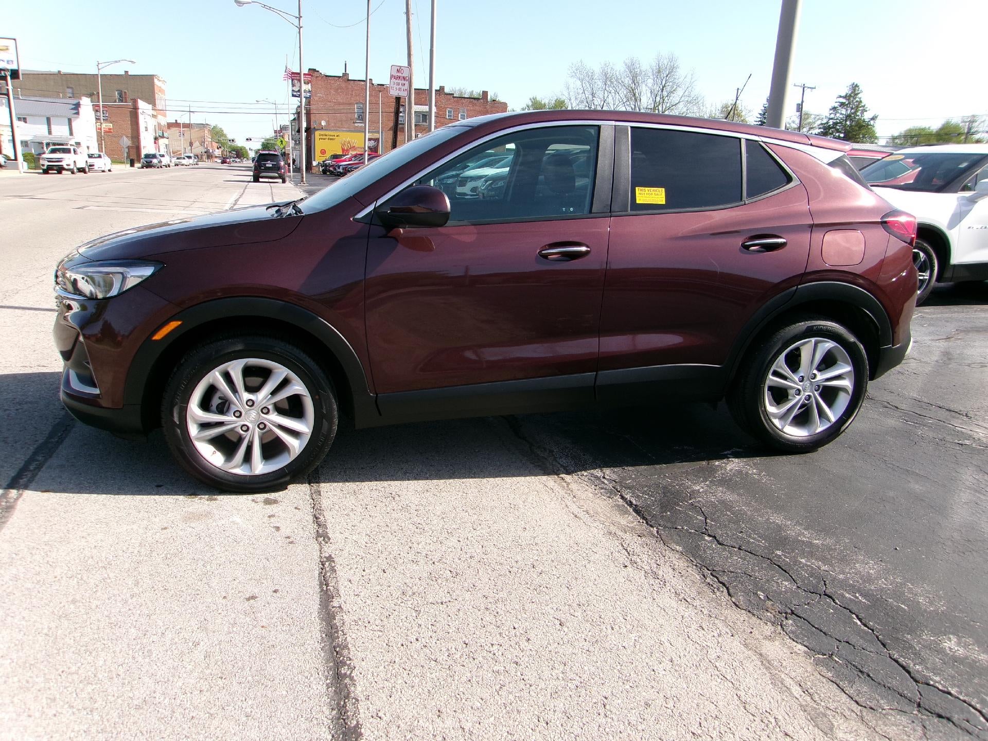 2022 Buick Encore GX Preferred in Rosewood Metallic — front three-quarter view