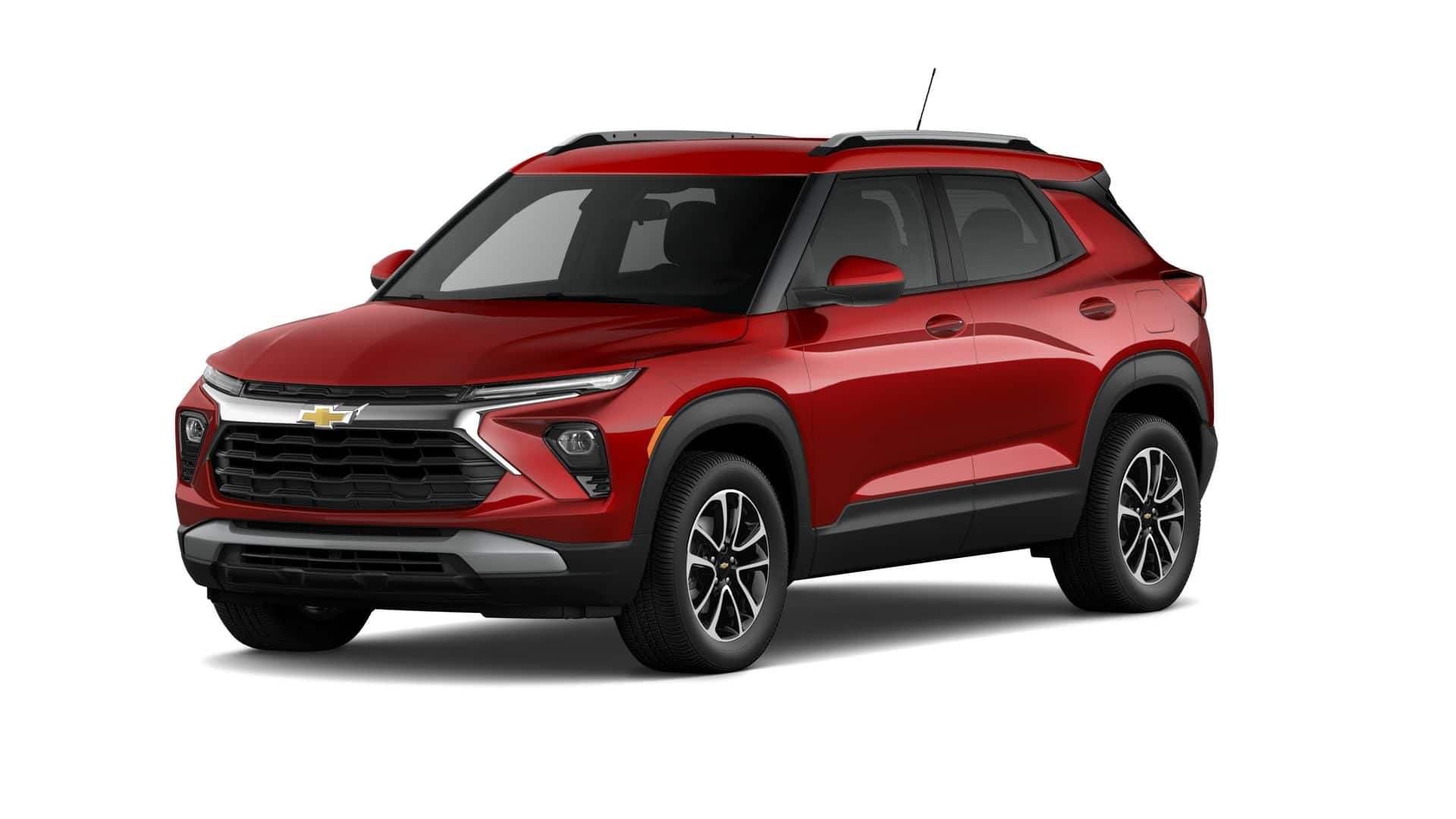2026 Chevrolet Trailblazer LT in Apex Red — front three-quarter view